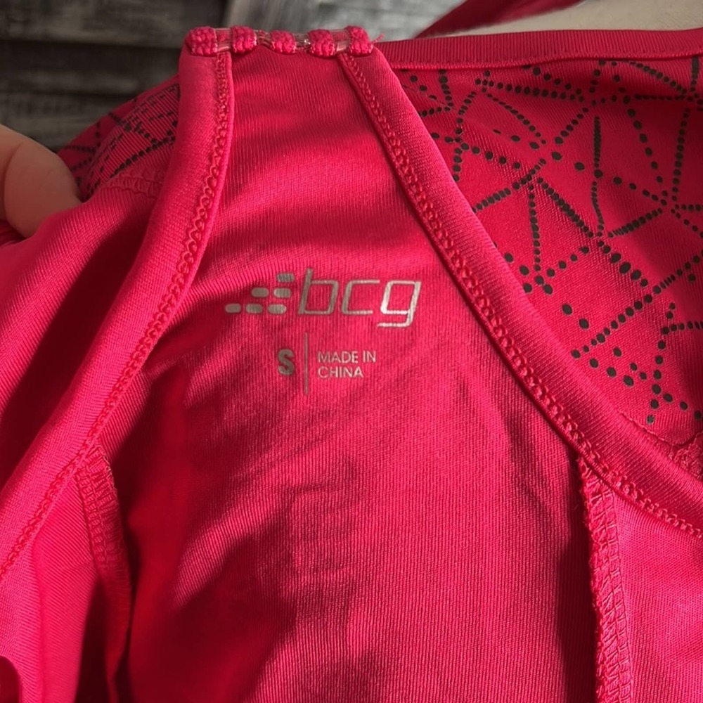 BCG Racer Back Women's Running Reflective Pieced Racer Bright Rose Small - Picture 5 of 7